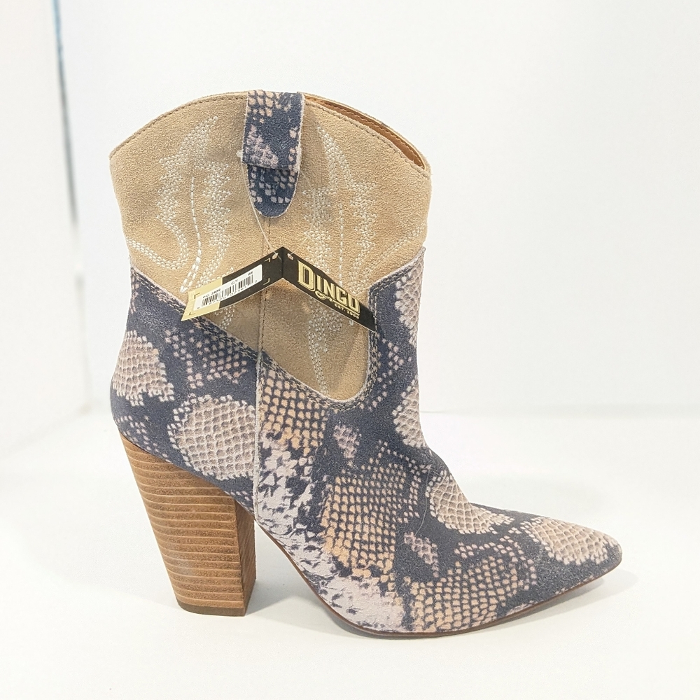 NWT Dingo Calico Snake Print Leather Boots. - Picture 8 of 16